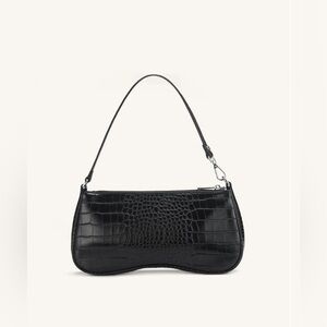 JW PEI Eva Shoulder Bag — Black Croc